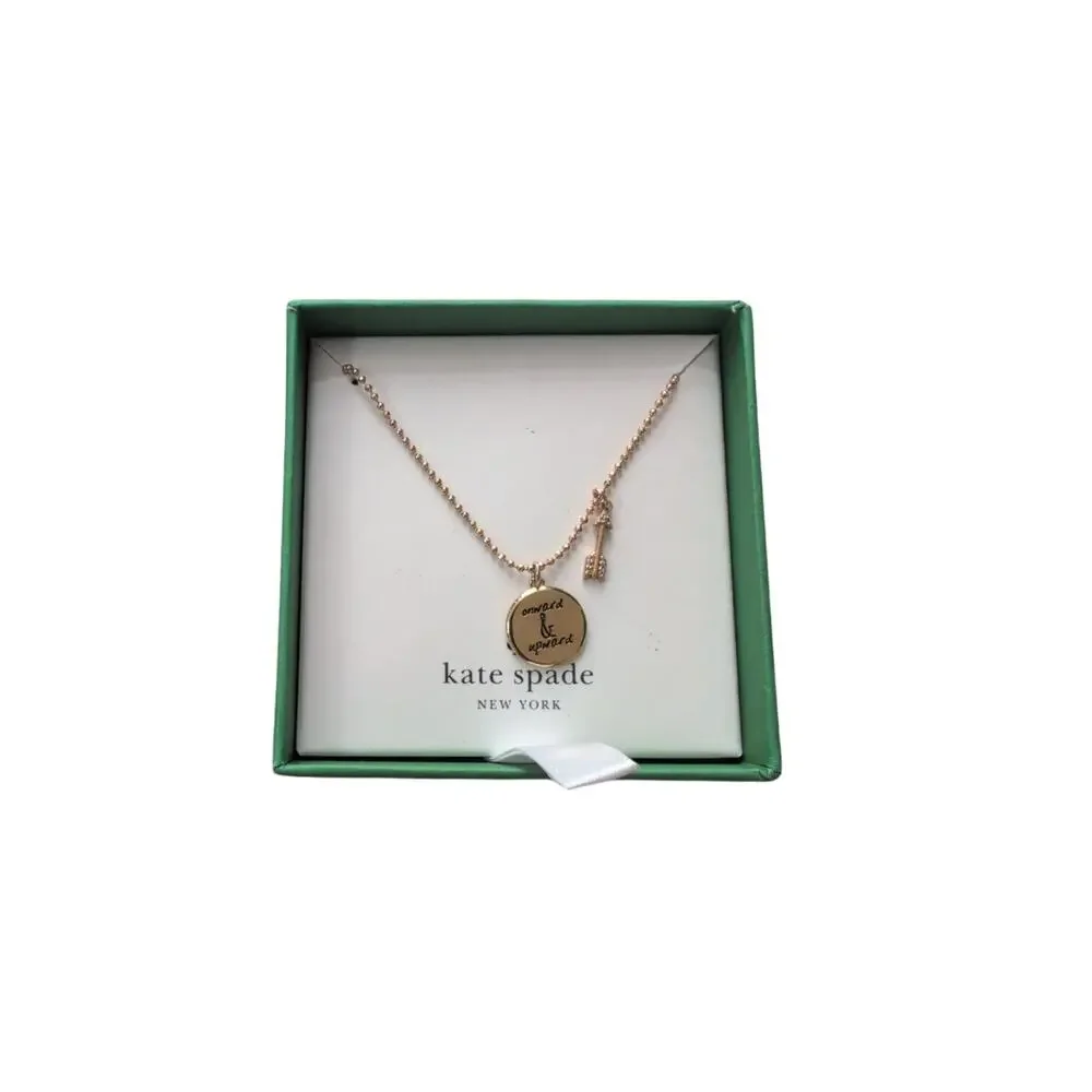 Kate Spade New York “Onward & Upward” Gold Pendant Necklace (NWT) - Picture 2 of 3